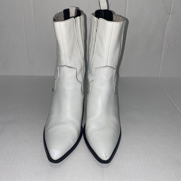 ALDO Women's Shoes Drerissa Leather Pointed Toe Ankle Cowboy White 7.5 - Picture 7 of 7